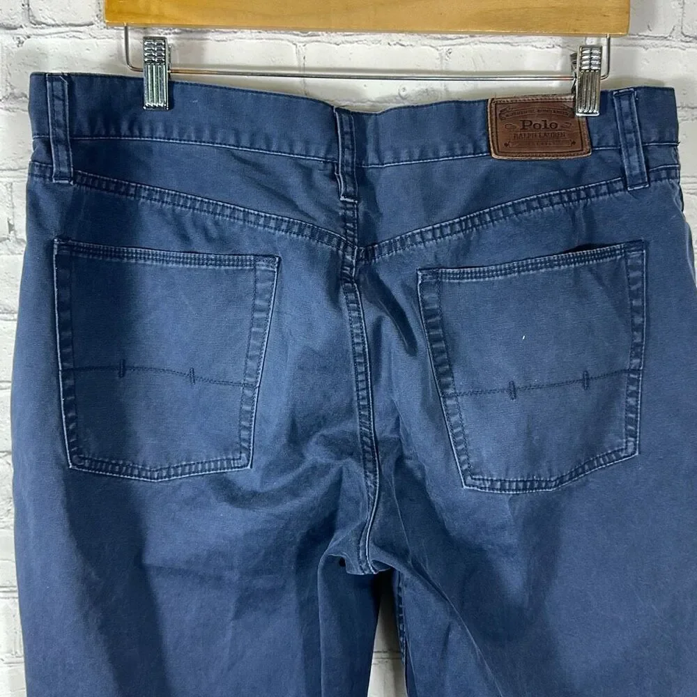 Polo Ralph Lauren Navy‎ Blue Pants Khaki Chino size 36x30 100% Cotton